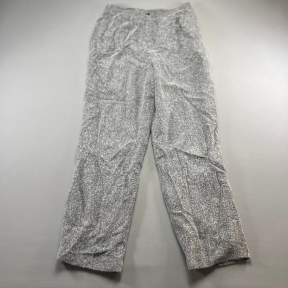 Womens Pants 14 Heathered Gray Speckled Lined High Rise Straight Leg Resort Wear